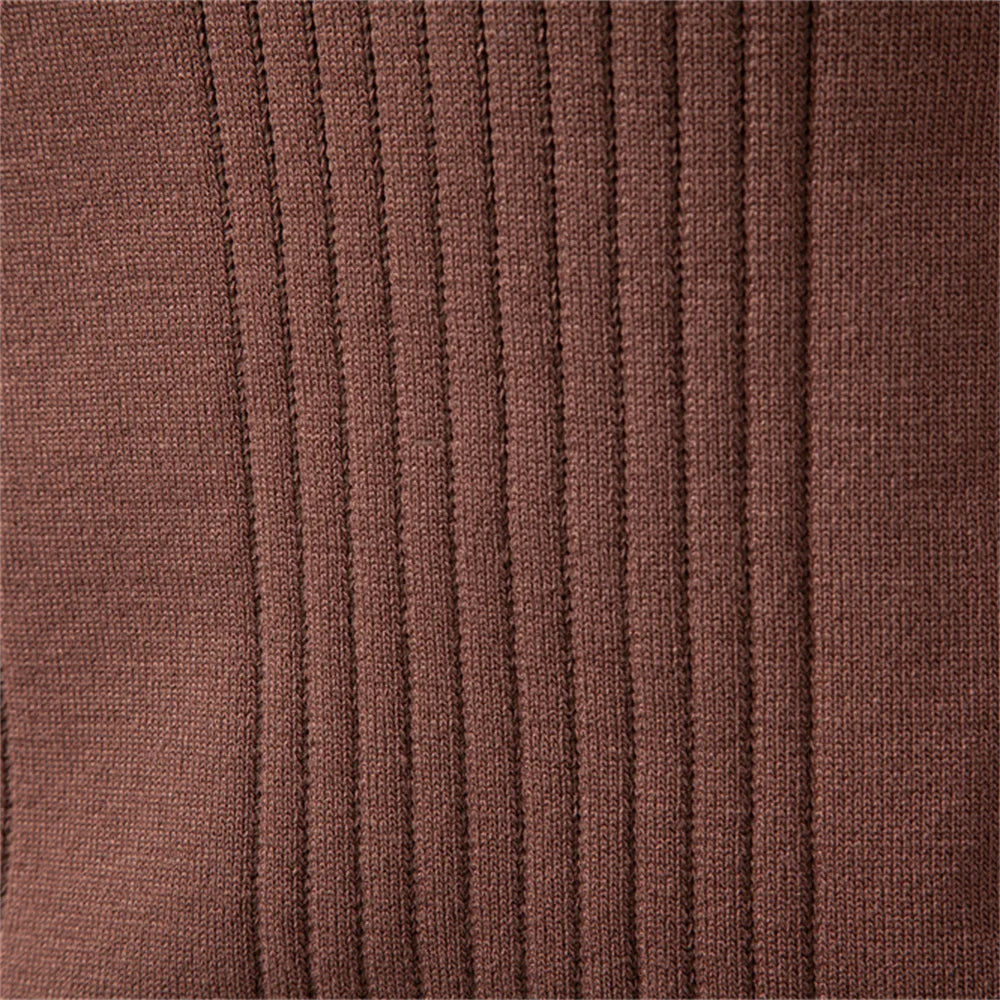 Langford Men Polo Knit Shirt Long Sleeve Button